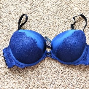 Victoria Secret Very Sexy Collection Blue Black Pushup Bra